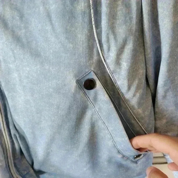 Vintage Bold Spirit Womens Acid Wash Fleece Lined Track Jacket Size M - Picture 6 of 10